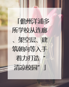 儋州洋浦多所学校从连廊、架空层、建筑朝向等入手 着力打造“清凉校园”