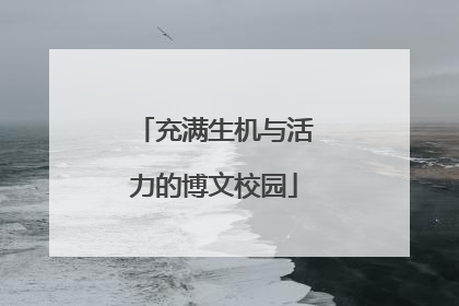 充满生机与活力的博文校园