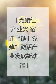 党旗红 产业兴 宿迁“链上党建”激活产业发展新动能