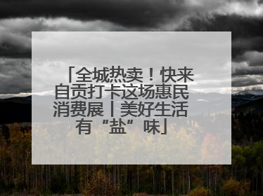 全城热卖！快来自贡打卡这场惠民消费展丨美好生活有“盐”味
