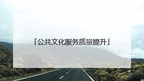 公共文化服务质量提升