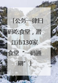公务一律扫码吃食堂，潜江市130家食堂“一码通刷”