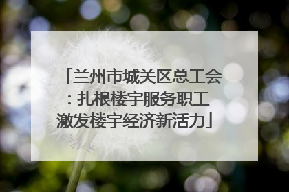 兰州市城关区总工会：扎根楼宇服务职工 激发楼宇经济新活力