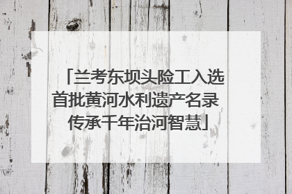 兰考东坝头险工入选首批黄河水利遗产名录 传承千年治河智慧