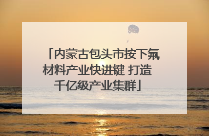 内蒙古包头市按下氟材料产业快进键 打造千亿级产业集群