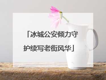冰城公安倾力守护续写老街风华