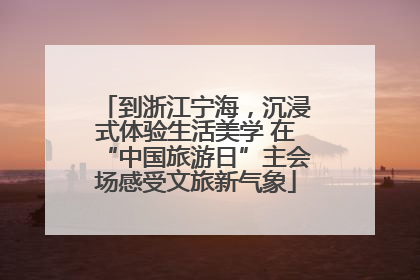 到浙江宁海，沉浸式体验生活美学 在“中国旅游日”主会场感受文旅新气象