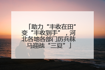 助力“丰收在田”变“丰收到手”，河北各地各部门厉兵秣马迎战“三夏”