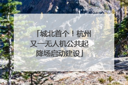 城北首个！杭州又一无人机公共起降场启动建设