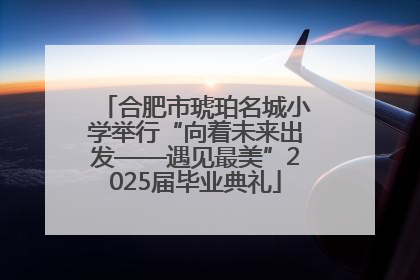 合肥市琥珀名城小学举行“向着未来出发——遇见最美”2025届毕业典礼