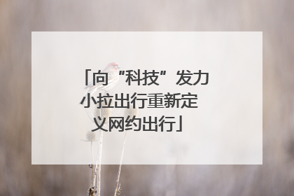 向“科技”发力 小拉出行重新定义网约出行