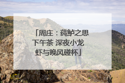周庄：莼鲈之思下午茶 深夜小龙虾与晚风碰杯