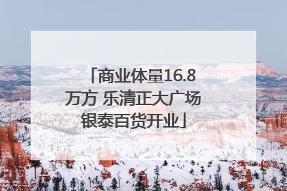 商业体量16.8万方 乐清正大广场银泰百货开业