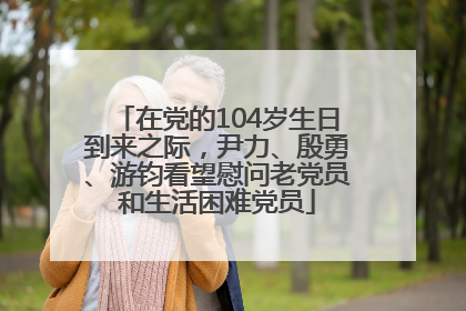 在党的104岁生日到来之际，尹力、殷勇、游钧看望慰问老党员和生活困难党员