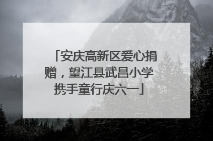 安庆高新区爱心捐赠，望江县武昌小学携手童行庆六一