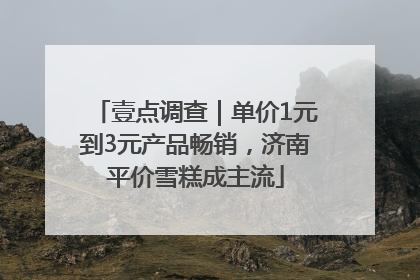 壹点调查｜单价1元到3元产品畅销，济南平价雪糕成主流