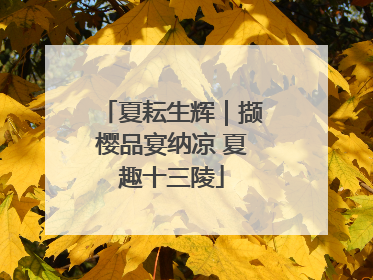 夏耘生辉｜撷樱品宴纳凉 夏趣十三陵