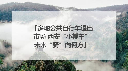 多地公共自行车退出市场 西安“小橙车”未来“骑”向何方