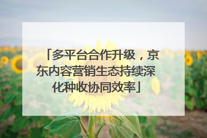 多平台合作升级，京东内容营销生态持续深化种收协同效率