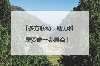 多方联动，助力科摩罗唯一参展商