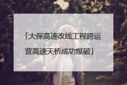 大保高速改线工程跨运营高速天桥成功爆破