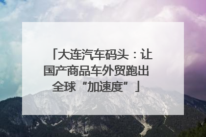 大连汽车码头：让国产商品车外贸跑出全球“加速度”