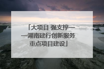大项目 强支撑——湖南建行创新服务重点项目建设