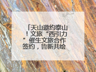 天山邀约泰山！文旅“西引力”催生文旅合作签约，鲁新共绘丝路诗与远方