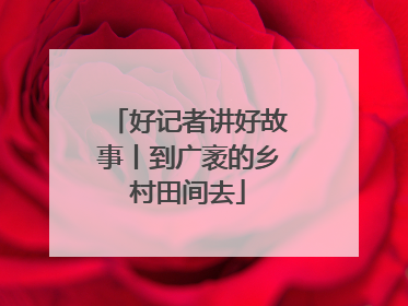 好记者讲好故事丨到广袤的乡村田间去