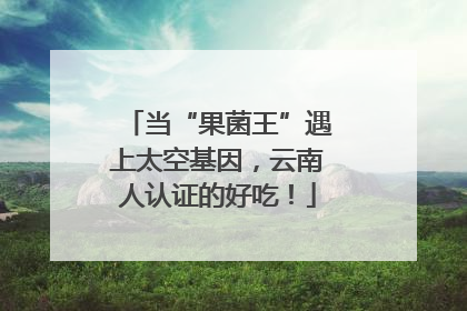当“果菌王”遇上太空基因，云南人认证的好吃！