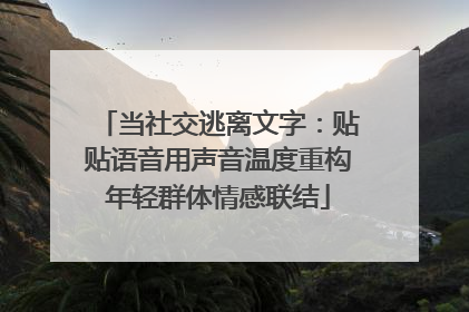 当社交逃离文字：贴贴语音用声音温度重构年轻群体情感联结