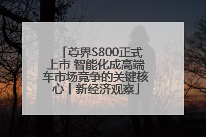 尊界S800正式上市 智能化成高端车市场竞争的关键核心丨新经济观察