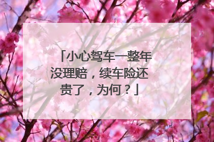 小心驾车一整年没理赔，续车险还贵了，为何？