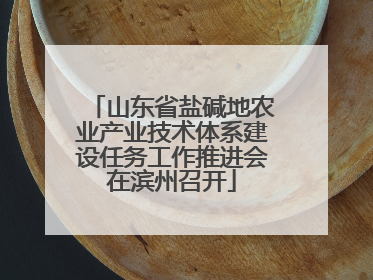 山东省盐碱地农业产业技术体系建设任务工作推进会在滨州召开