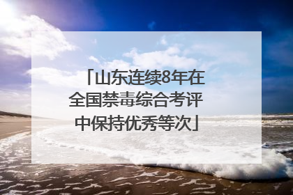 山东连续8年在全国禁毒综合考评中保持优秀等次