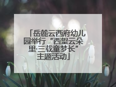 岳麓云西府幼儿园举行“西望云朵里·三载童梦长”主题活动