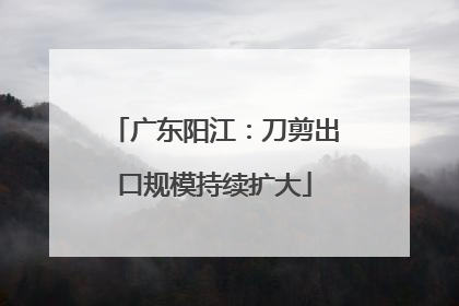 广东阳江：刀剪出口规模持续扩大
