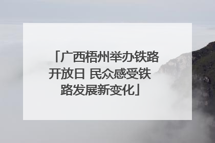 广西梧州举办铁路开放日 民众感受铁路发展新变化