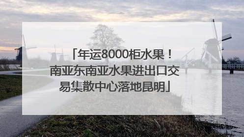 年运8000柜水果！南亚东南亚水果进出口交易集散中心落地昆明
