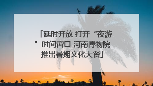 延时开放 打开“夜游”时间窗口 河南博物院推出暑期文化大餐