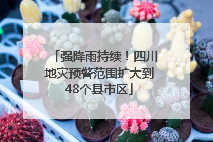 强降雨持续！四川地灾预警范围扩大到48个县市区