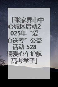 张家界市中心城区启动2025年“爱心送考”公益活动 528辆爱心车护航高考学子
