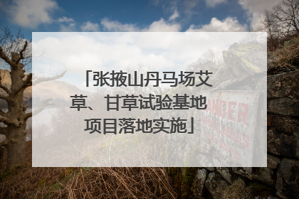 张掖山丹马场艾草、甘草试验基地项目落地实施