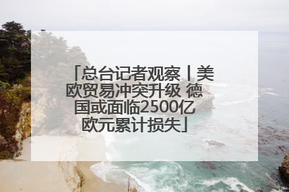 总台记者观察丨美欧贸易冲突升级 德国或面临2500亿欧元累计损失