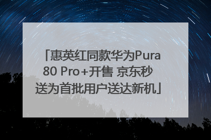 惠英红同款华为Pura 80 Pro+开售 京东秒送为首批用户送达新机