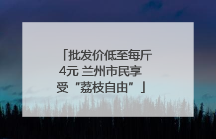 批发价低至每斤4元 兰州市民享受“荔枝自由”