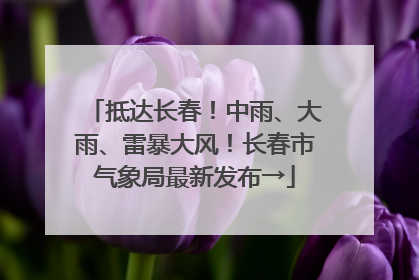 抵达长春！中雨、大雨、雷暴大风！长春市气象局最新发布→