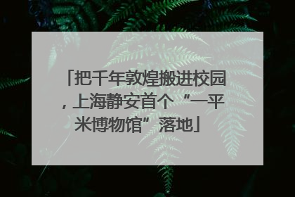 把千年敦煌搬进校园，上海静安首个“一平米博物馆”落地
