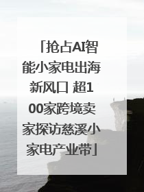 抢占AI智能小家电出海新风口 超100家跨境卖家探访慈溪小家电产业带