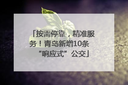 按需停靠，精准服务！青岛新增10条“响应式”公交